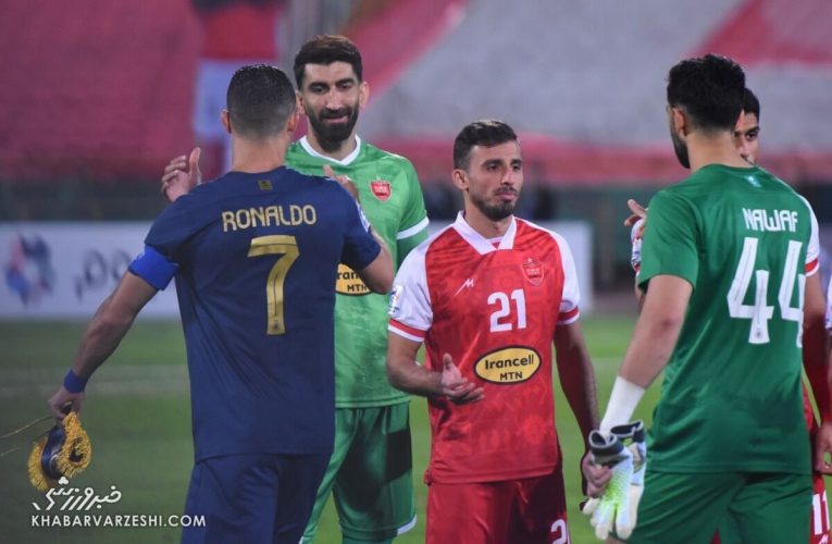 برخورد گرم بیرانوند در دیدار با رونالدو/ عکس