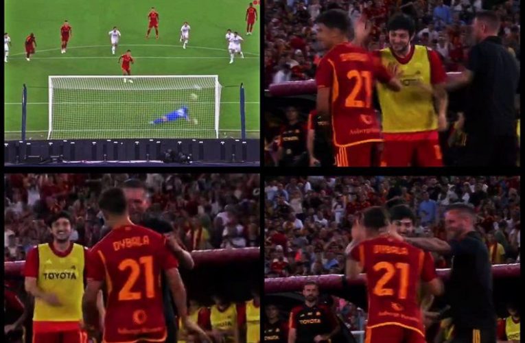 شادی مشترک دیبالا و سردار آزمون در المپیکو