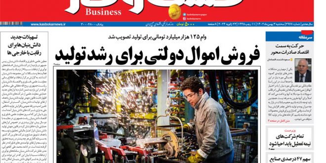 شماره ۲۹۶۸ روزنامه کسب و کار