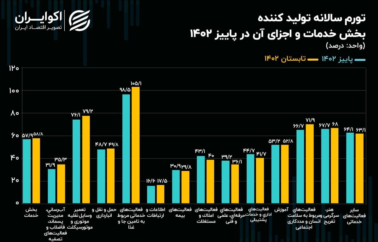 تورم «تأمین جا و غذا» در مرز ۱۰۰ درصد///