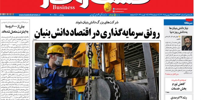 شماره ۲۹۸۳ روزنامه کسب و کار