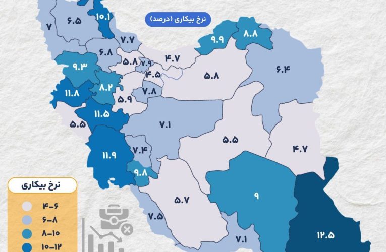 کدام استان‌ها کمترین و بیشترین نرخ بیکاری را دارند؟_آینده