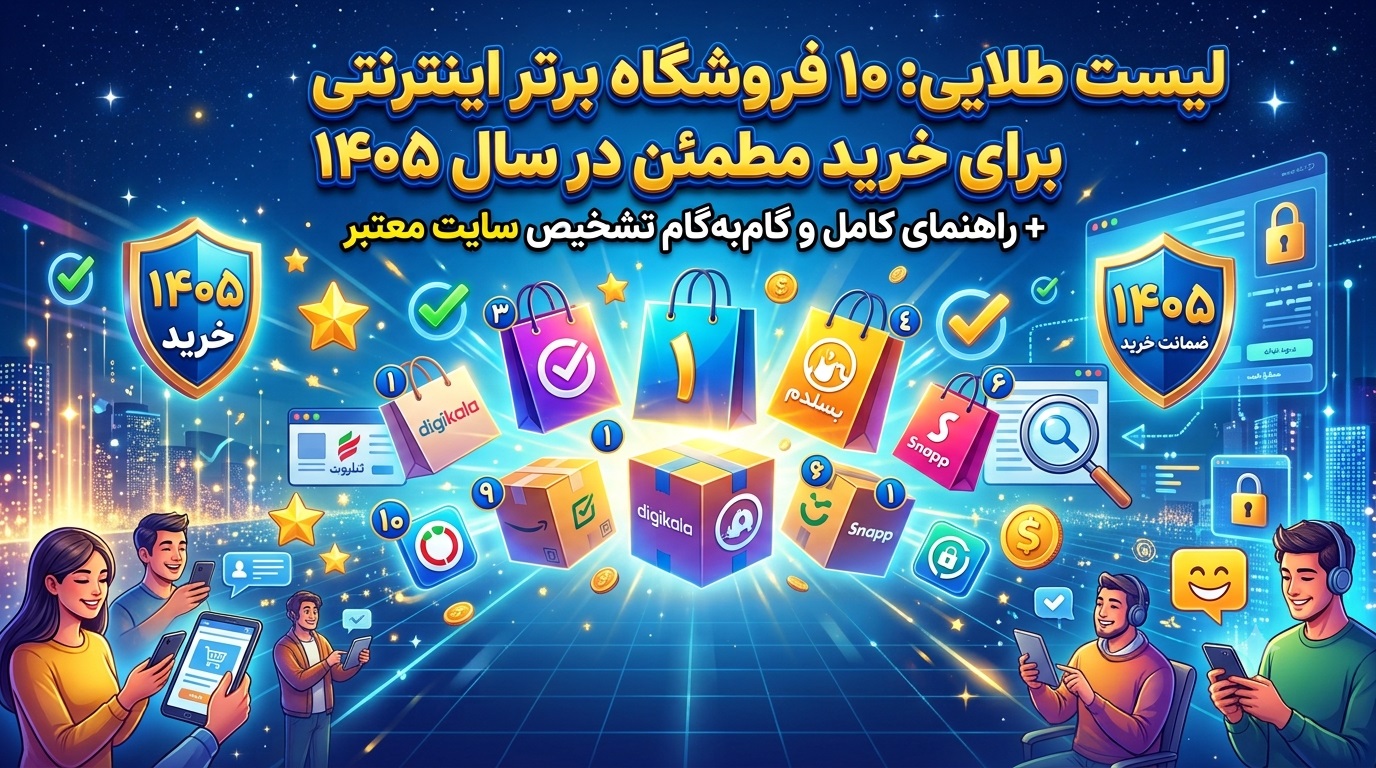 ۱۰ فروشگاه برتر اینترنتی برای خرید مطمئن در سال ۱۴۰۵