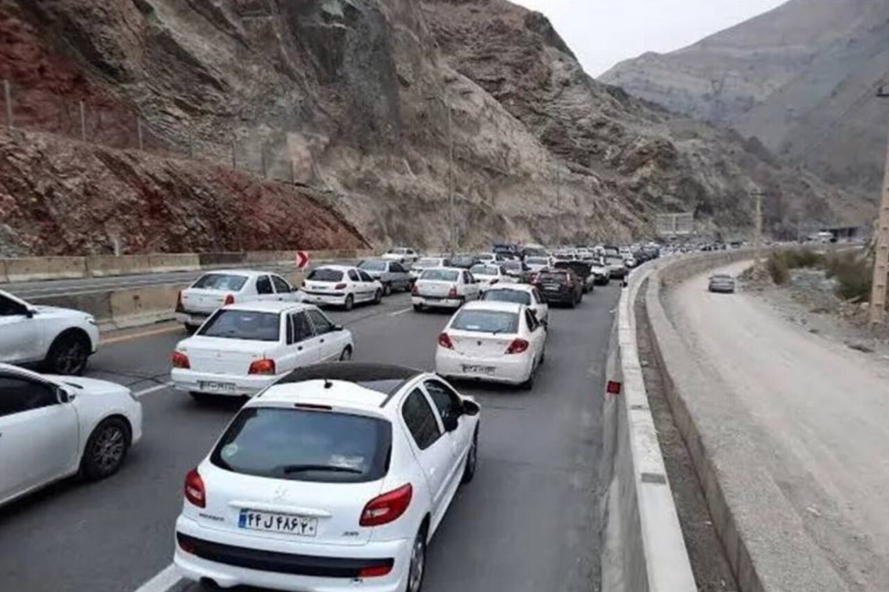 ترافیک سنگین محور چالوس و آزادراه تهران شمال