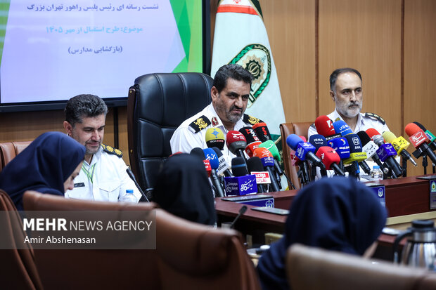 رئیس پلیس راهور تهران در نشست خبری برگزار شده