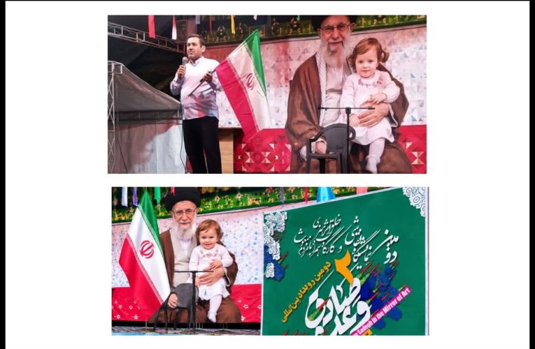 حامد شب‌خیز از نمایشگاه وعده صادق در آینه هنر در میدان فلسطین بازدید کرد